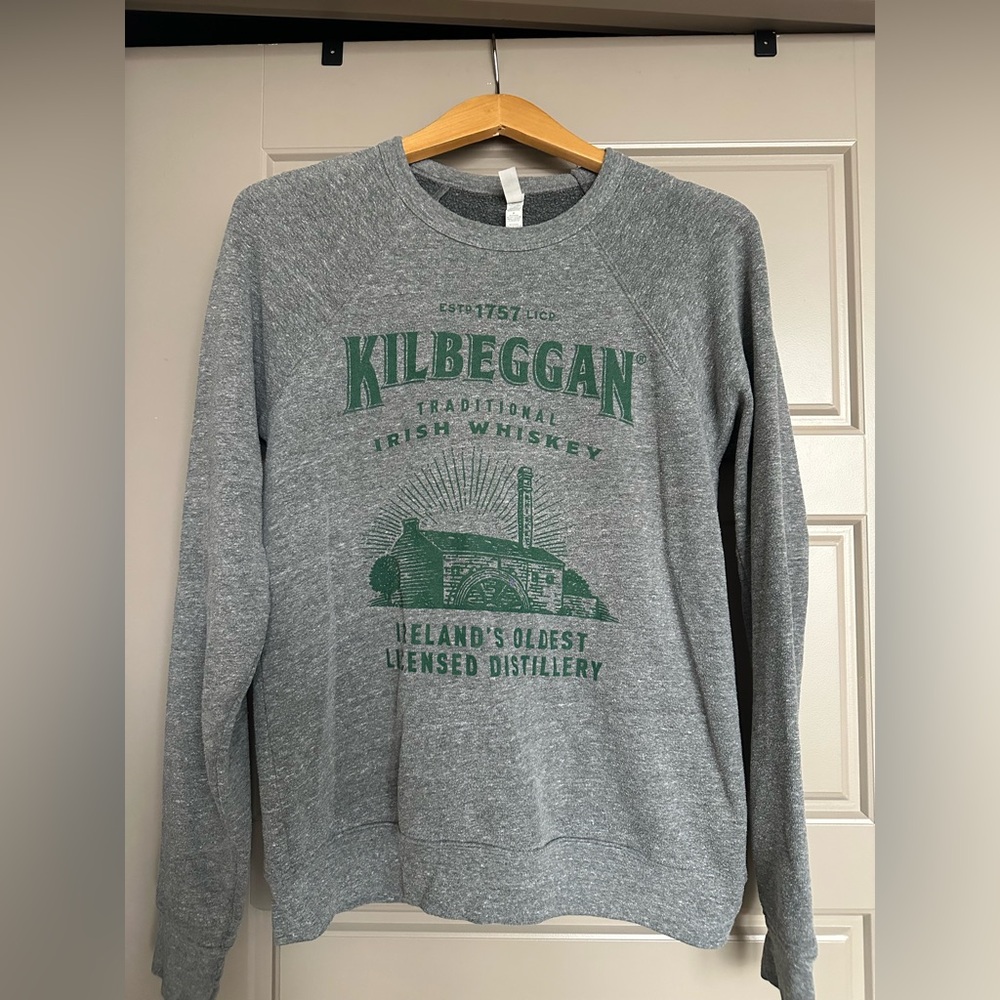 St. Patrick's Day Kilbeggan Irish Whiskey Crewneck Unisex Sweatshirt, Size S
